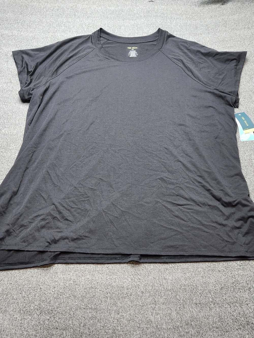 Tek Gear Black Athletic T Shirt Womens 3X Performance Stretch Gym Tee